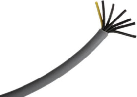 Kabel sterowniczy YY, 7-żyłowy, 0,5 mm², Ø 6.7mm Nieekranowany, izolacja Polichlorek winylu PVC