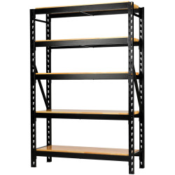 Draper 27995 BUNKER&#xAE; 22 Pcs Modular 5 Tier Racking - H/Wood Shelving 1500mm