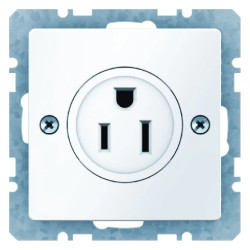 Gniazdo z uziemieniem USA/CANADA NEMA 5-15 R śnieżnobiały aksamit Q.1 41666089