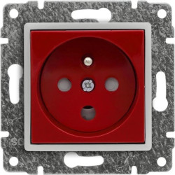 VENA Gniazdo pojedyncze z/u DATA z kluczem uprawniającym czerwone antybakteryjne 590443