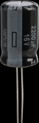 EEUFR1C222 Electrolytic capacitor, radial, 2220 µF, 16 V, 105°C, low ESR