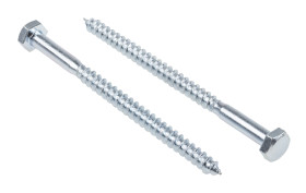 Wkręt, Powlekane jasnym cynkiem, Stalowe, 6mm x 90mm, Stal utwardzana