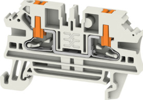 Through terminal block, push-in connection, 2.5 mm², 24 A, 8 kV, light gray, 2847300000