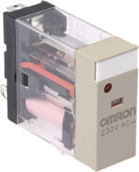 Przekaźnik mocy 230V ac SPDT Omron 10 A 900mW, Wciskane 27,17 kΩ Wciskane