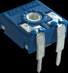 CA9MV-10KA2020 Potentiometer, horizontal, hexagon, 9 mm, 10 KOhm