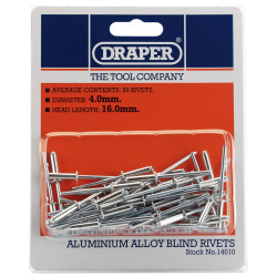 Draper 14010 50 x 4mm x 15.8mm Blind Rivets