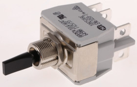 Przełącznik Wł.-wył.-wł. DPDT APEM Montaż panelowy długość przełącznika 13.5mm