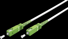 59606 Simplex FO patch cable, SC-APC (8°)<>SC-APC (8°),white, 30 m