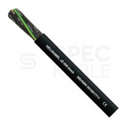 Kabel sterowniczy JZ-500 BLACK 5x0,5mm2 czarny 300/500V zewnętrzny numerowany olejoodporny linka HELU (Helukabel)
