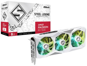 ASRock Karta graficzna AMD Radeon RX 7600 Steel Legend OC 8 GB GDDR6-RAM PCIe x16 DisplayPort, HDMI Podkręcona
