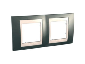 UNICA PLUS Ramka 2 podwójna pozioma terra manganowa MGU6.004.524 SCHNEIDER ELECTRIC