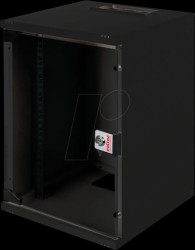 26210194 10-inch wall-mounted enclosure, 9 U, 300 mm depth, black