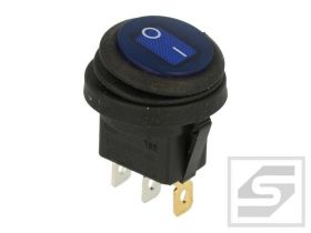 Przełącznik hermetyczny KCD8B-12VDC 20A;pod.niebieski;4.8mm;ON-OFF;20mm