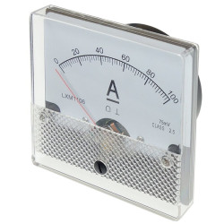 Miernik analog.amper.kwad.100A duży bez bocznika 75mV