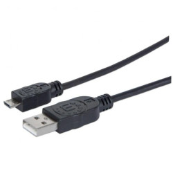 Kabel USB A-Microb M/M 0,5M USB2.0 Hi-Speed Czarny ICOC MUSB-A-006