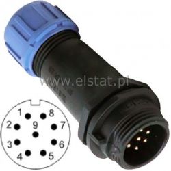 Złącze przemysłowe SP1311/P9-6 WT kabel ( 9P 1,8A)