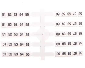 Oznacznik elastyczny do złączek szynowych EO3 /51-60/ 20x10szt. 003901762