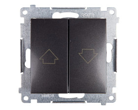 Simon 54 Przycisk żaluzjowy z blokadą elektryczną, szybkozłącza, antracyt DZP1.01/48