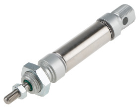 Siłownik pneumatyczny z tłoczyskiem skok: 15mm RS PRO Ø 16mm dwustronnego działania Action Bufor M5