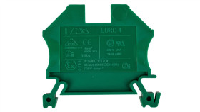 Złączka Szynowa 2-Przewodowa 4Mm2 Zielona Euro 43409Gr