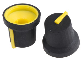 Pokrętło potencjometru oś: 6mm średnica: 16.8mm Wielowypustowe Czarny RS PRO