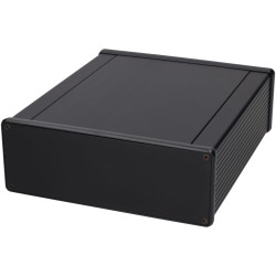 Hammond 1455U2201BK Black Extruded Alum Enclosure Metal End Panels 220x191x66mm