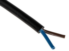 Sieciowy kabel zasilający 2 Core Polichlorek winylu PVC Sheath Czarny 7.5mm od , 500 V