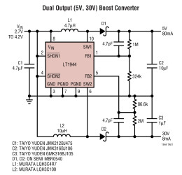 Dual Micropower Step-Up DC/DC Converter