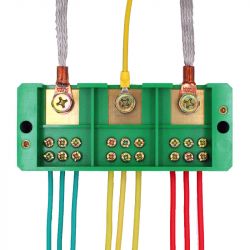 Rozdzielacz 3 fazowy szyna - listwa zaciskowa 3we/9wy