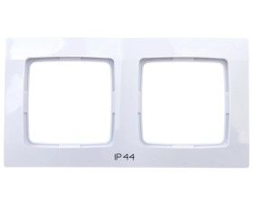 KARO Ramka podwójna do łączników IP44 biała RH-2S/00