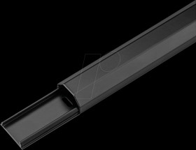 90723 aluminium cable cover 1.1m, 33 mm, black