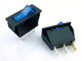 Przełącznik podśw.śr.niebieski 12V 12V/20A IXL-101-2B RoHS