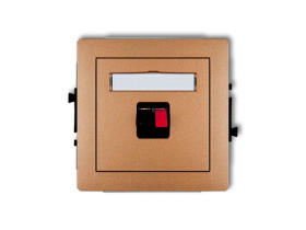 DECO Gniazdo głośnikowe pojedyncze złoty metalik 8DGG-1 KARLIK