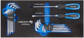 Zestaw wkrętaków, kluczy HEX i TORX 20 szt., wkład EVA HT7G134