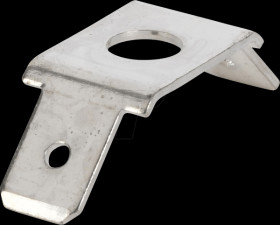 Screw-on flat connectors, 2 x 45°, 5.3 mm