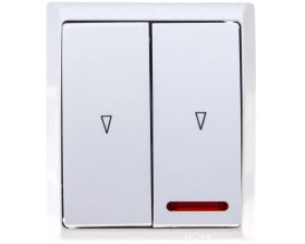 FALA Łącznik hermetyczny żaluzjowy IP44 z podświetleniem biały ŁNH-7HS/00