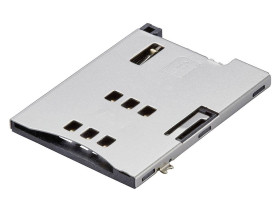 Molex Gniazdo karty SIM Ilość pinów 6 Wymiary siatki: 2.54 mm 475531001 1 szt. taśma na dużej rolce
