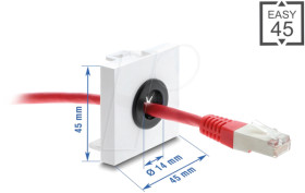 91071 Easy 45 Cable Bushing round Ø 14 mm white / black