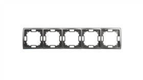 Simon Basic Standard Ramka Pięciokrotna Uniwersalna Stal Inox Bmr5/21