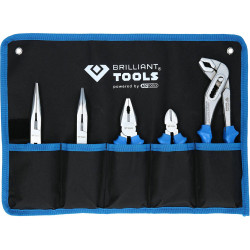 Brilliant Tools BT060005 Pliers Set 5-Piece Induction-Hardened Teeth