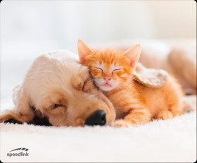 SL-620000-DOG Mouse pad, 230 x 190 mm, cat and dog motif
