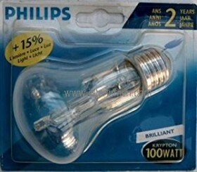 E27 krypton 100W klar 230V+15% Philips 3316