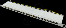 NP0062 Patchpanel, 19", 24 port, Cat.6, 0,5 U