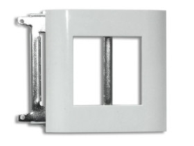 Ramka maskująca 2-modułowa z uchwytem metalowym, do kanałów KP90x60, 110x60, 130x60, 150x60 i puszek PU-2 RAMK-2/M