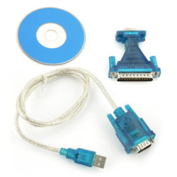 Konwerter USB - RS232 + adapter DB25