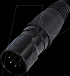 RCX5M-Z-001-1 XLR cable plug 5-pin, IP65, black chrome housing