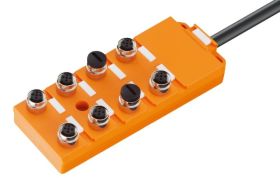 ASBV 8 5-242/10 M Rozdzielacz 8 portów M12 (5 stykowe - 2 sygnały na złącze), bez sygnalizacji LED, przewód PUR, długość 10m, LU