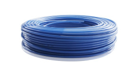 Przewód pneumatyczny PE polietylenowy kalibrowany, fi 8x6 mm, niebieski (krążek 25 m)