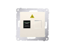 SIMON 54 Gniazdo światłowodowe / optyczne pojedyncze SC/APC (moduł) kremowy DGS1.01/41 KONTAKT SIMON