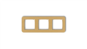 Mini Ramka Uniwersalna Potrójna Zaokrąglona Z Tworzywa Złoty 29Mrtz-3